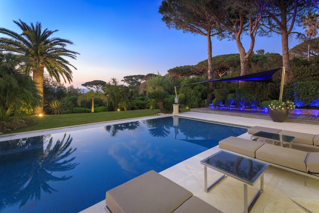 Coucher de soleil villa de luxe St Tropez Thierry Russo-Delattre